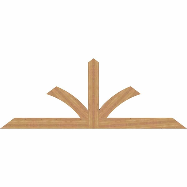 Ekena Millwork Richland Smooth Timber Gable Bracket, Western Red Cedar, 96"W x 36"H x 3 1/2"D x 5 1/2"F, 9/12 Pitch GBW096X36X0406RIC00SWR - main